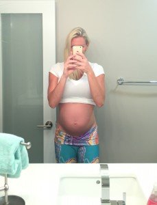 28 weeks pregnant - front view