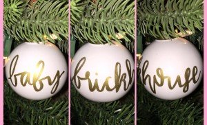 Baby Brickhouse Christmas Ornament