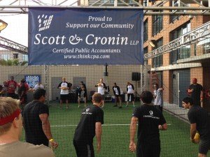Fox Sport dodgeball team killing it for a good cause.  Go team!